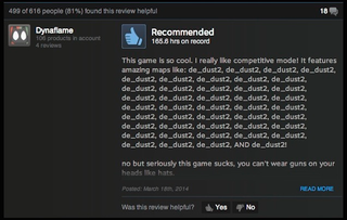 Illustration for article titled Counter-Strike: GO, As Told By Steam Reviews